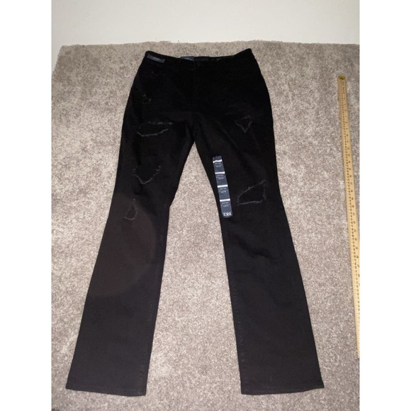 BKE Buckle Alec Skinny Slim Fit Stretch Denim Distress Black Jeans 32x32 NWT - Picture 3 of 15